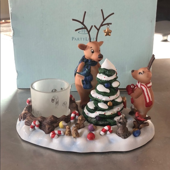 Partylite Reindeer Christmas Votive Holder - Picture 1 of 6